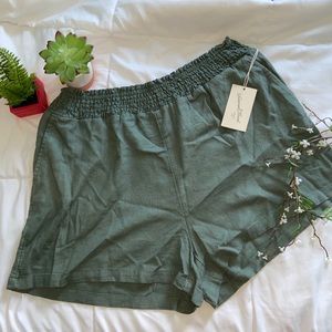 Brand New Olive Green Flowy Shorts